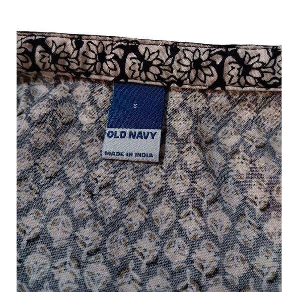 OLD NAVY Boho Peasant Blouse Top Small Gathers Floral Blousy Country Prairie - Picture 4 of 8